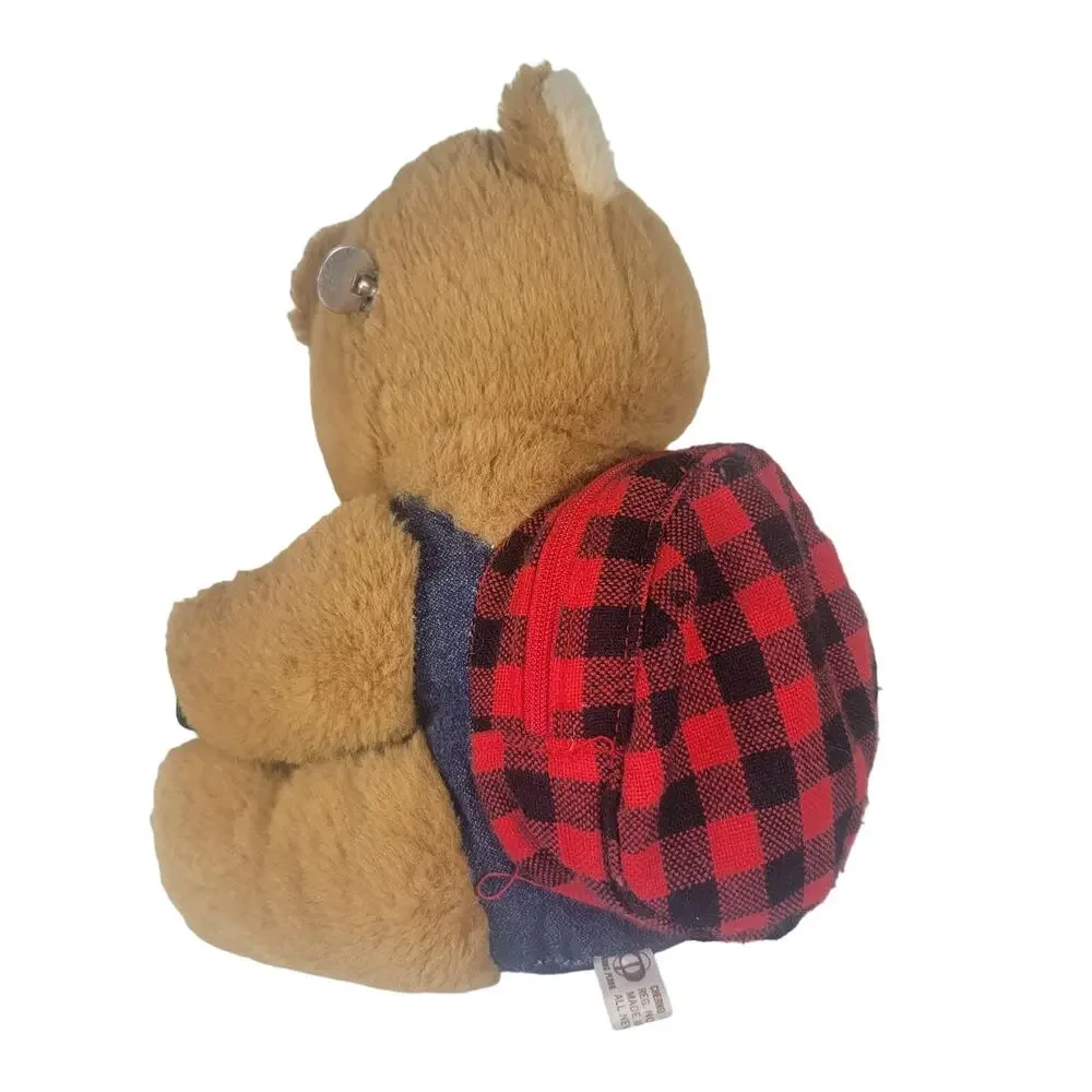 1986 Teddy Bear Plush Belt Shoulder Bag Fanny Pack Collectible Musical Wind-Up